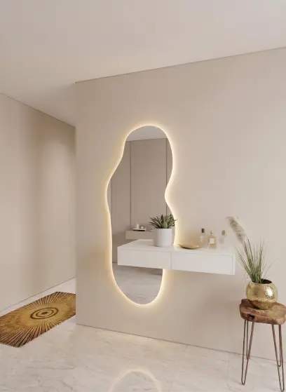 מראת ליאנה עם שידה חלקה