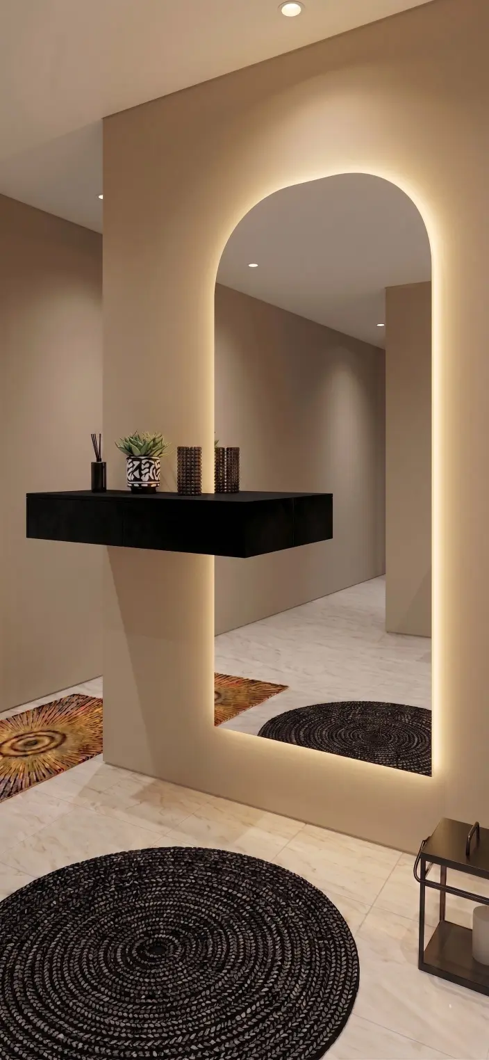 מראת אנאל עם שידה חלקה בצבע שחור