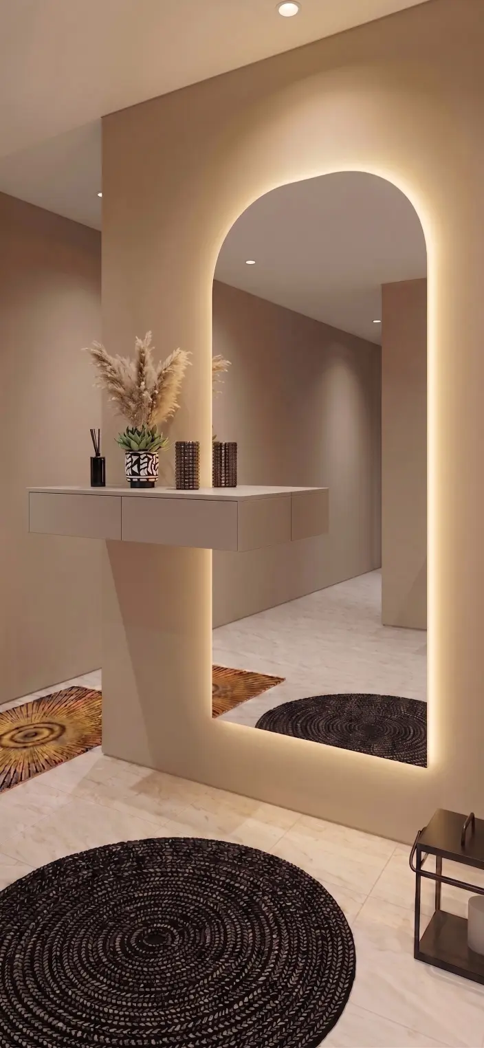 מראת אנאל עם שידה חלקה בצבע סהרה